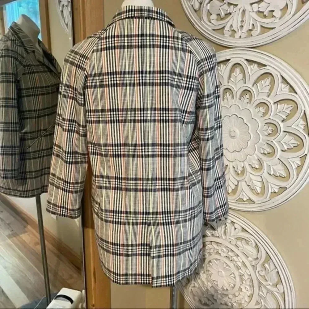 Zara Girls plaid blazer NEW